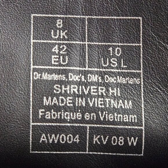 Dr. Martens Shriver Hi Women's Chunky Black Leather Boots SZ 10 Femininity but T - Picture 4 of 16